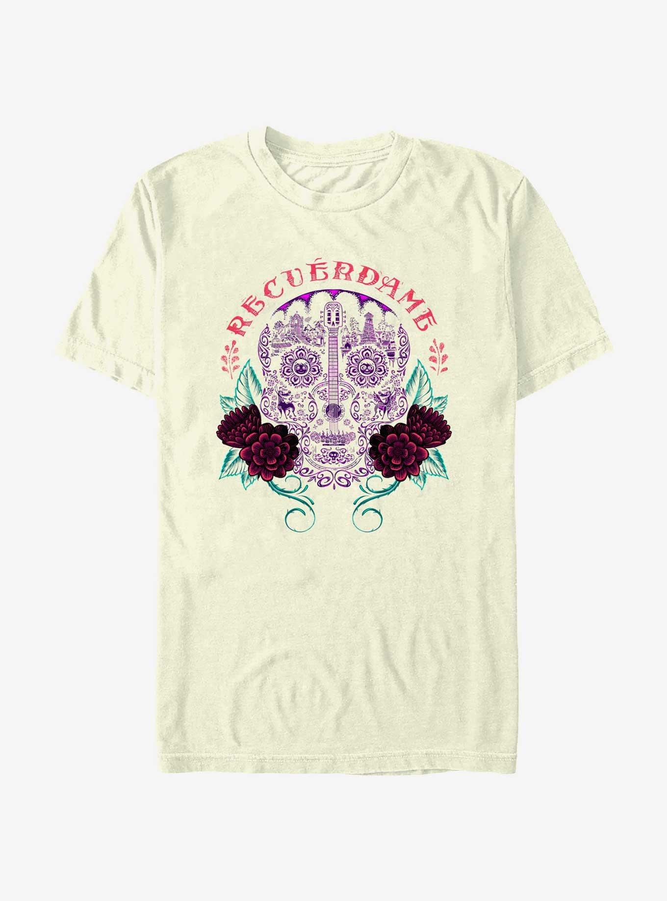 Disney Pixar Coco Recuerdame Skull Collage T-Shirt