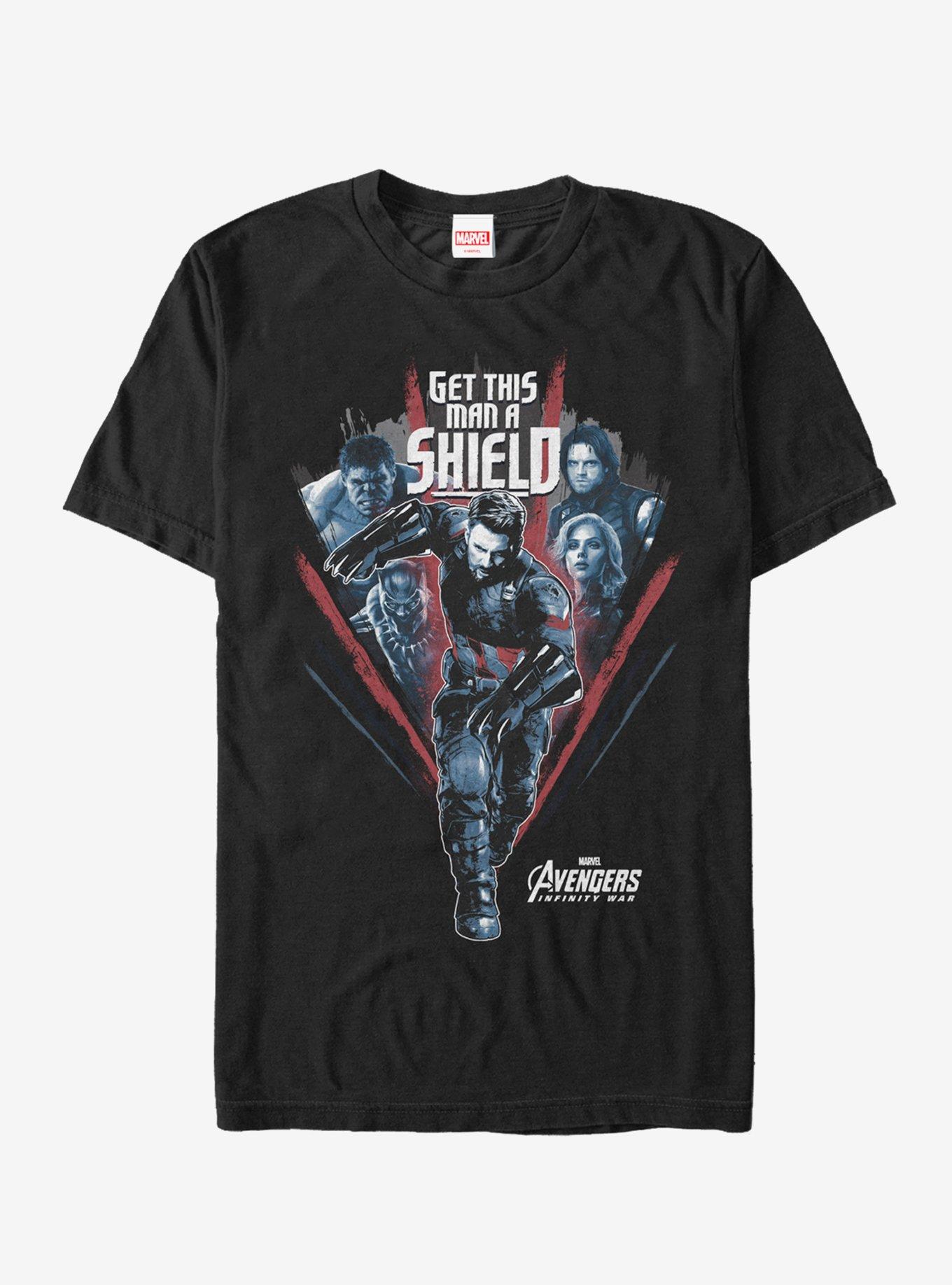 Infinity War Get Captain Shield Run T-Shirt