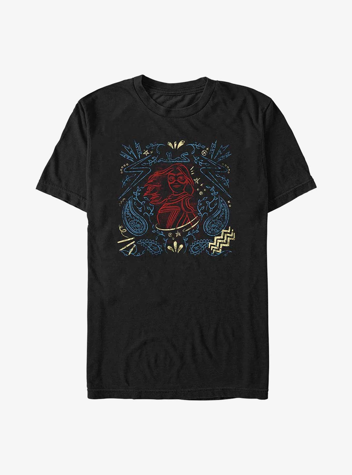 Marvel Ms Marvel Line Drawing T-Shirt