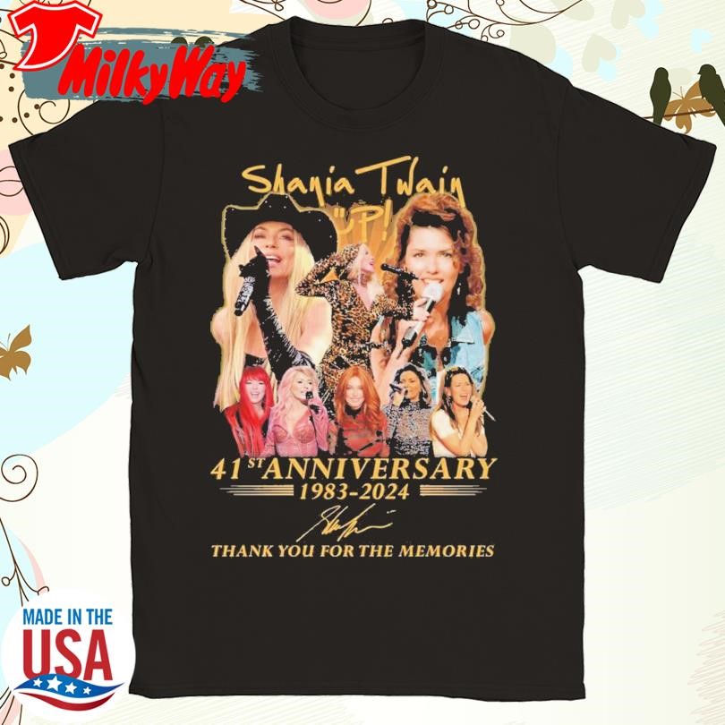 Shania Twain Up 41st Anniversary 1983-2024 Thank You For The Memories T-Shirt