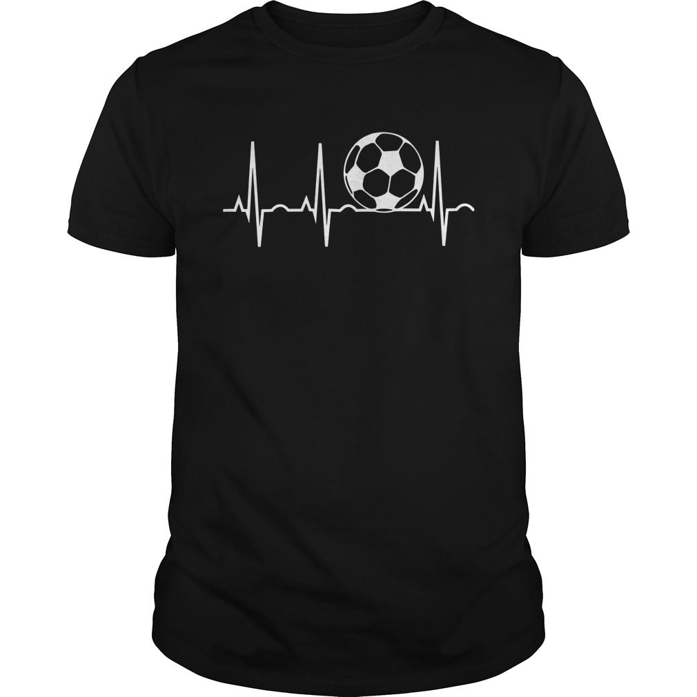 Soccer Heartbeat T-Shirt - Soccer Ball Heartbeat Tee