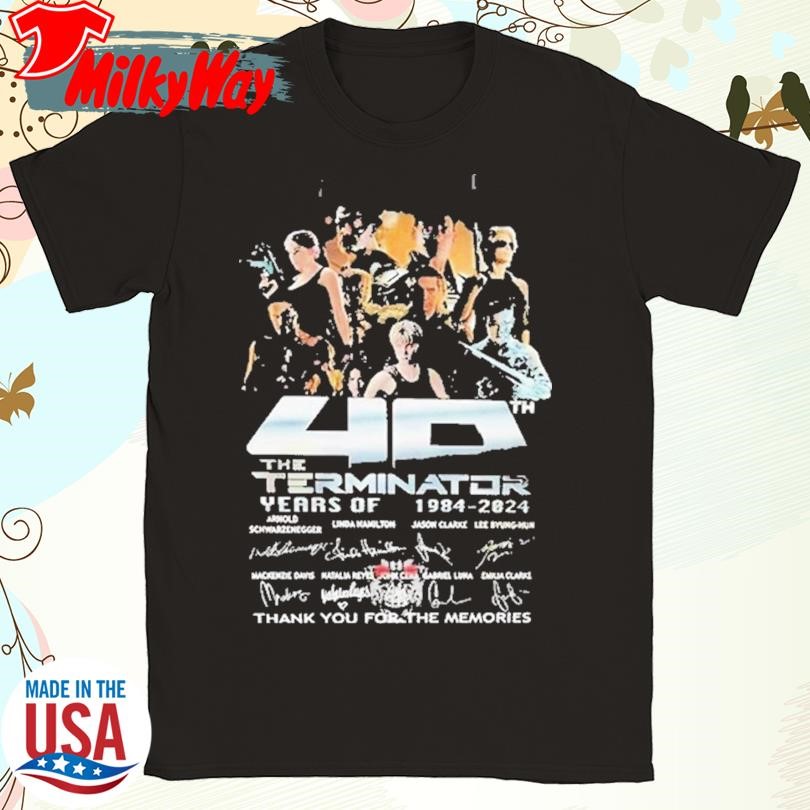 The Terminator 40 Years Of 1984 2024 Signature Thank You For The Memories Shirt