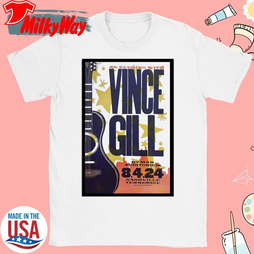 Vince Gill Aug 4 2024 Ryman Auditorium Nashville TN Poster T-Shirt