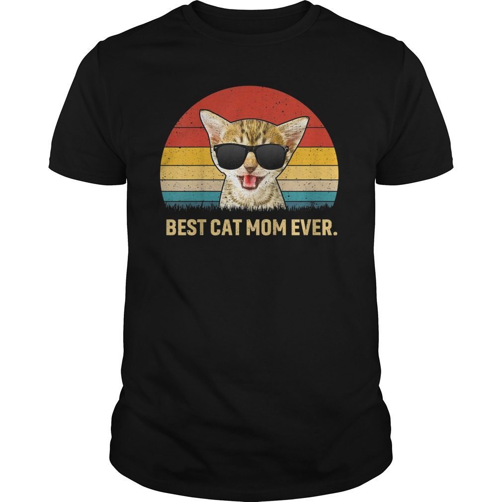 Vintage Best Cat Mom Ever T-Shirt Cat Daddy Father Gift
