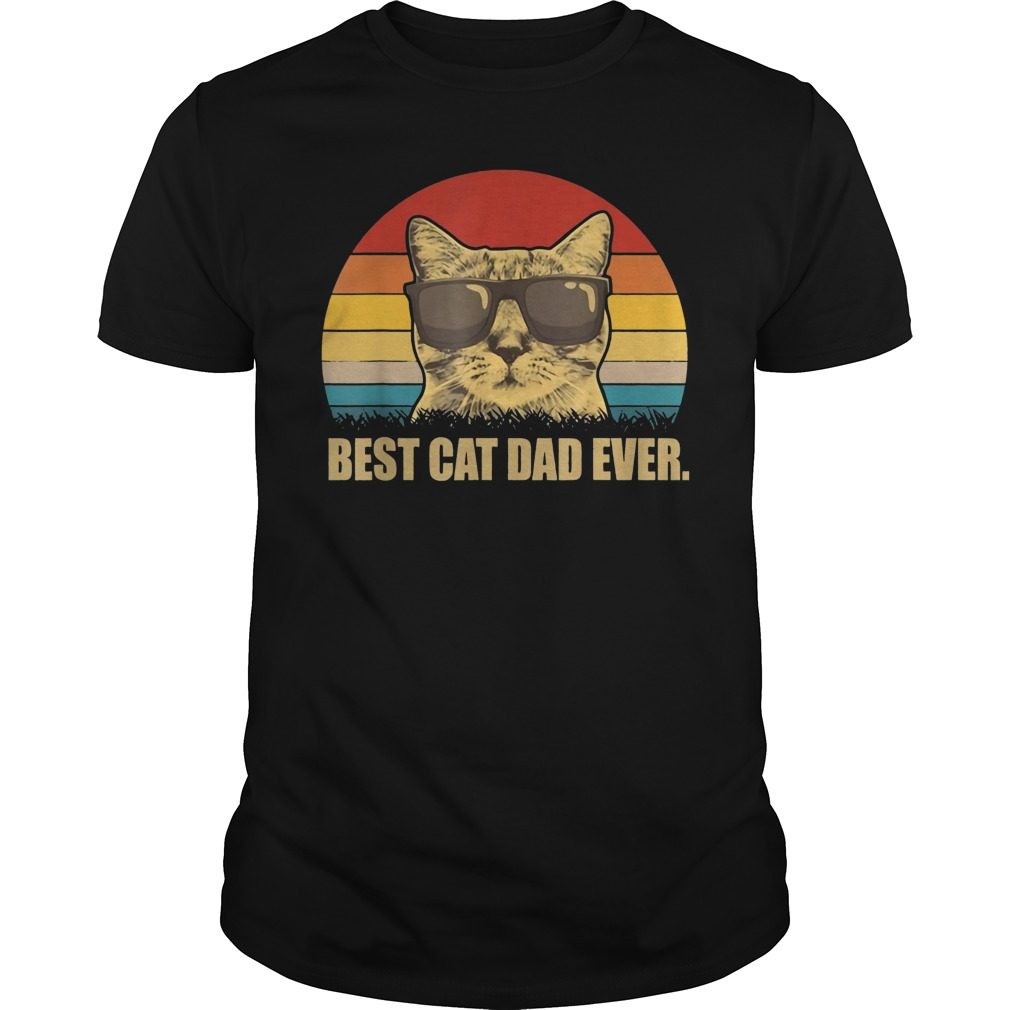 Vintage Retro Best Cat Dad Ever