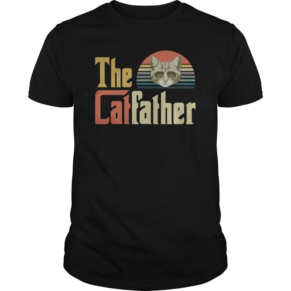 Vintage The Catfather T-Shirt Funny Cat Dad T-shirt