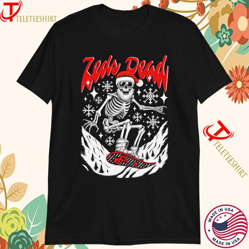 Zeds Shread Holiday Skeleton Ski T-shirts